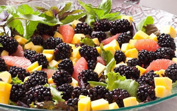 celebrate green salad fresh fruit